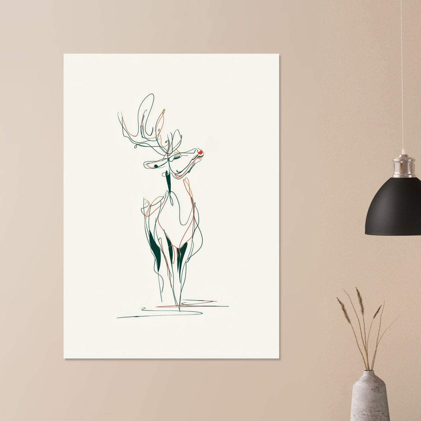 Christmas deer poster - Sillystroke
