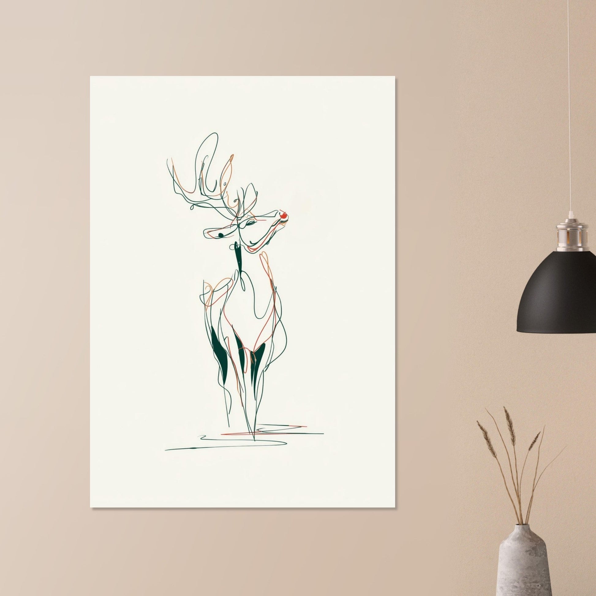 Christmas deer poster - Sillystroke