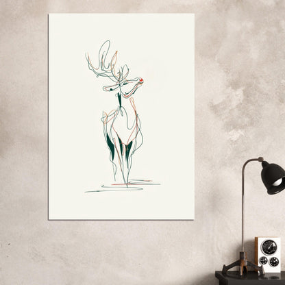 Christmas deer poster - Sillystroke