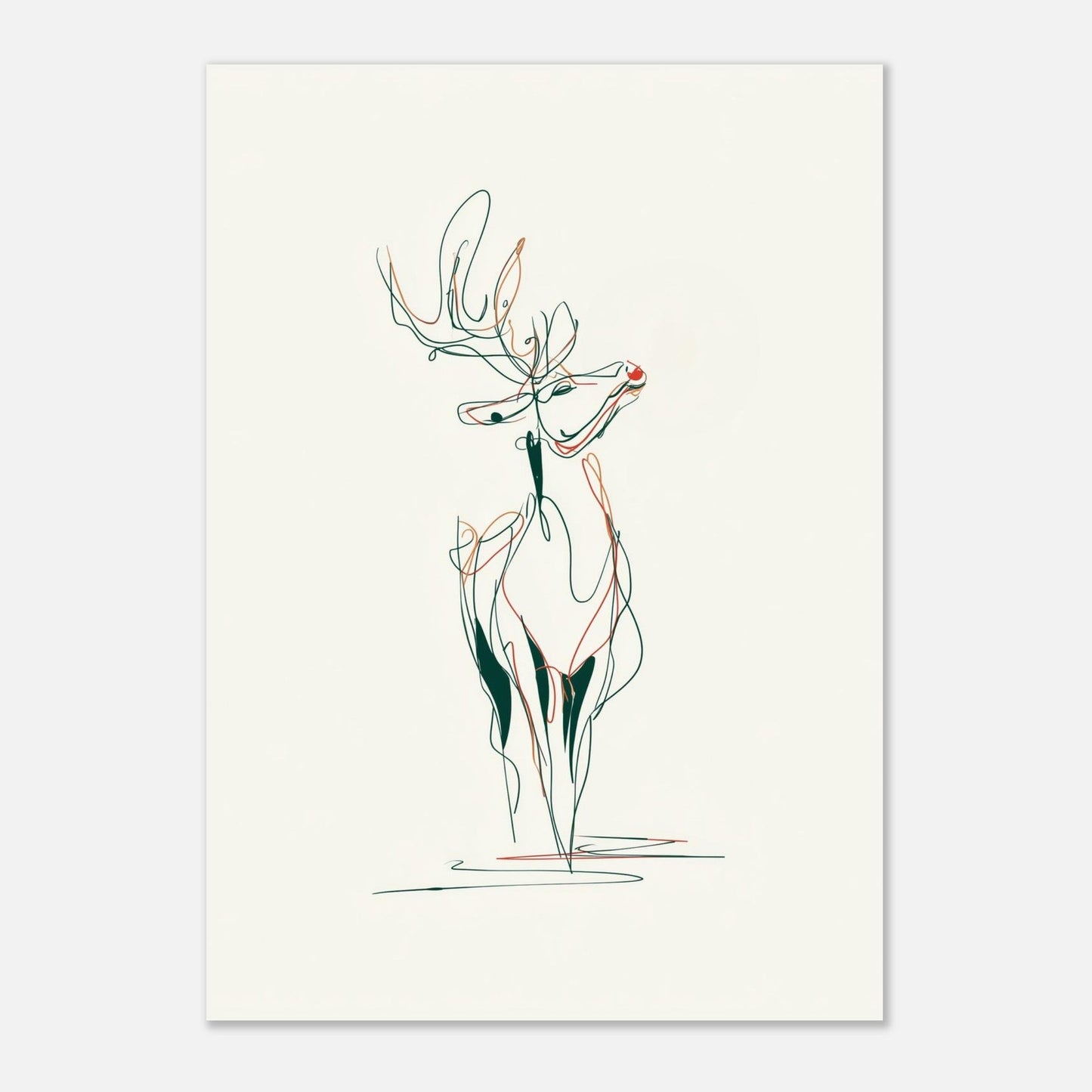 Christmas deer poster - Sillystroke