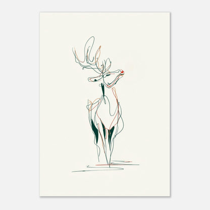 Christmas deer poster - Sillystroke