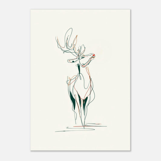 Christmas deer poster - Sillystroke