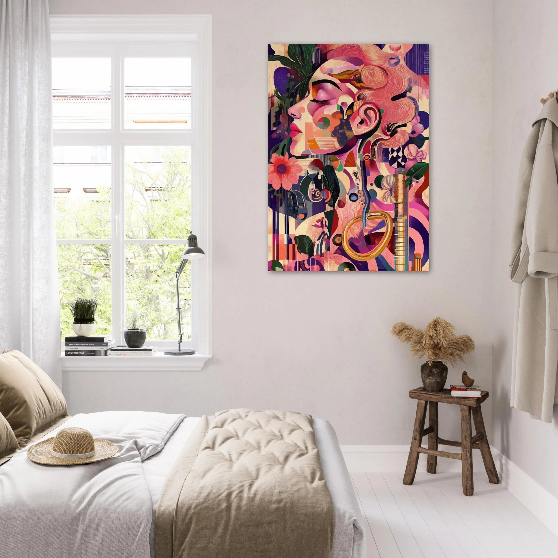 Color frenzy woman Illustration poster - Sillystroke