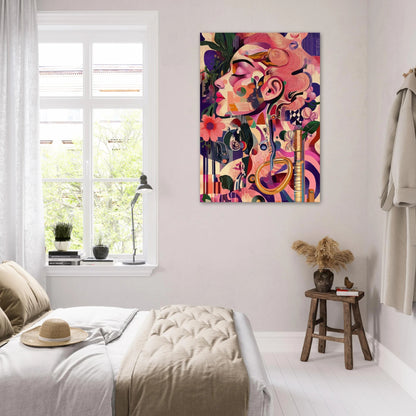 Color frenzy woman Illustration poster - Sillystroke