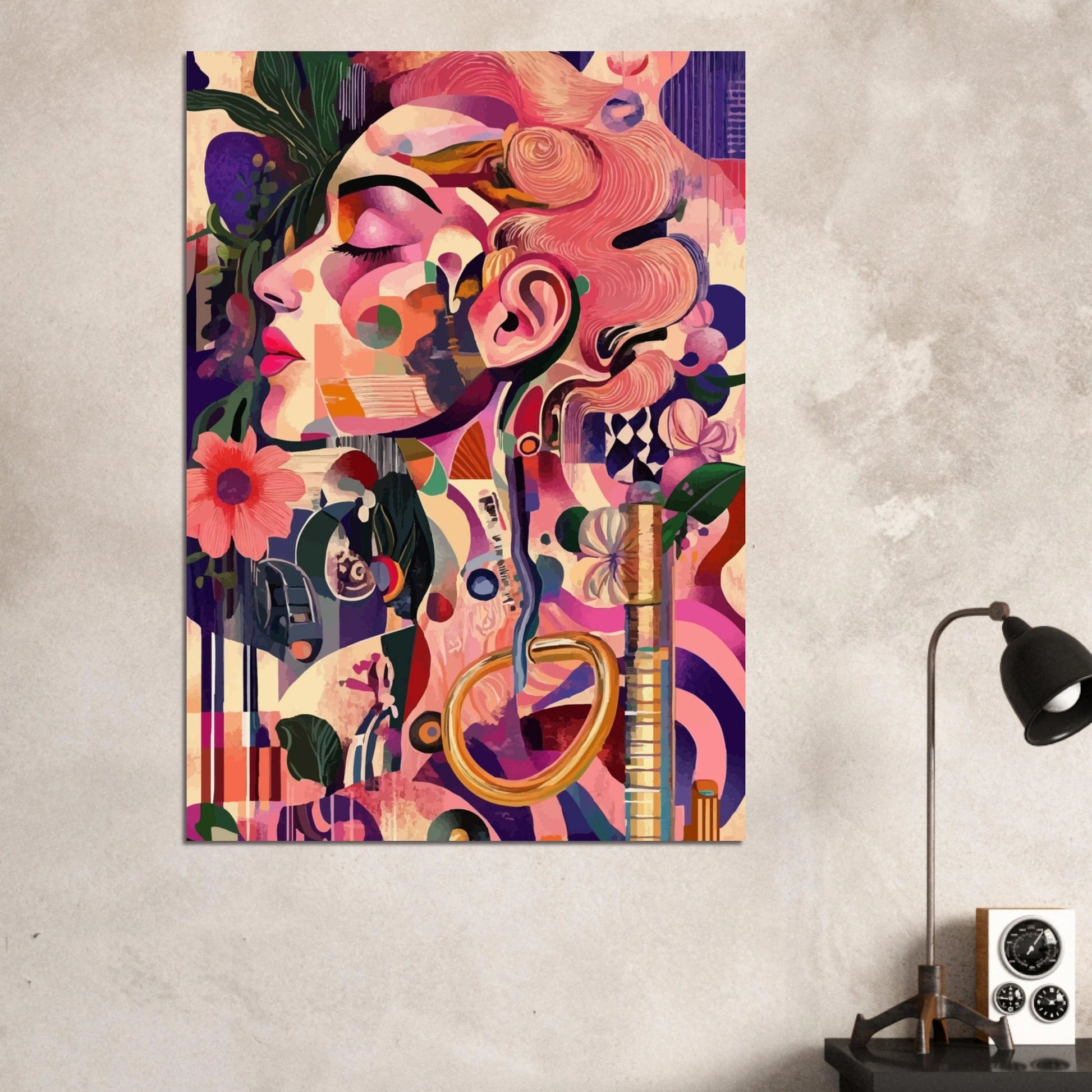 Color frenzy woman Illustration poster - Sillystroke