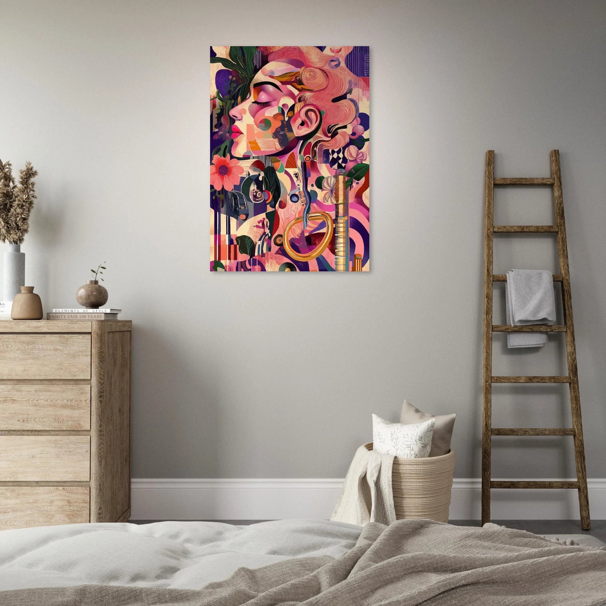Color frenzy woman Illustration poster - Sillystroke