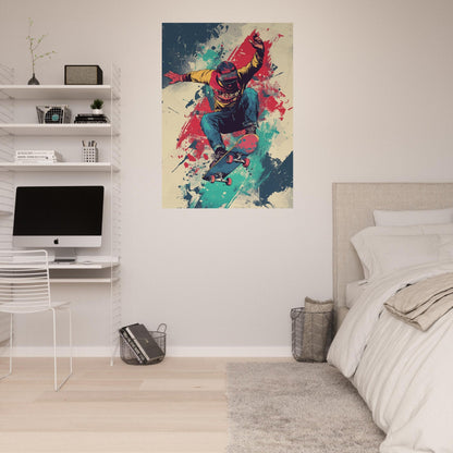 Color splash skateboarding poster - Sillystroke
