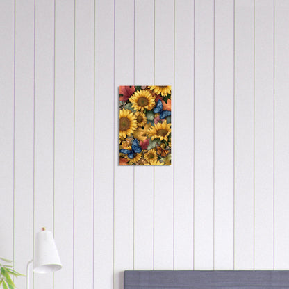 Colorful Flower & Butterflies Poster - Sillystroke