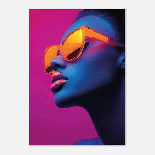 Colorful modern art vector portrait poster - Sillystroke