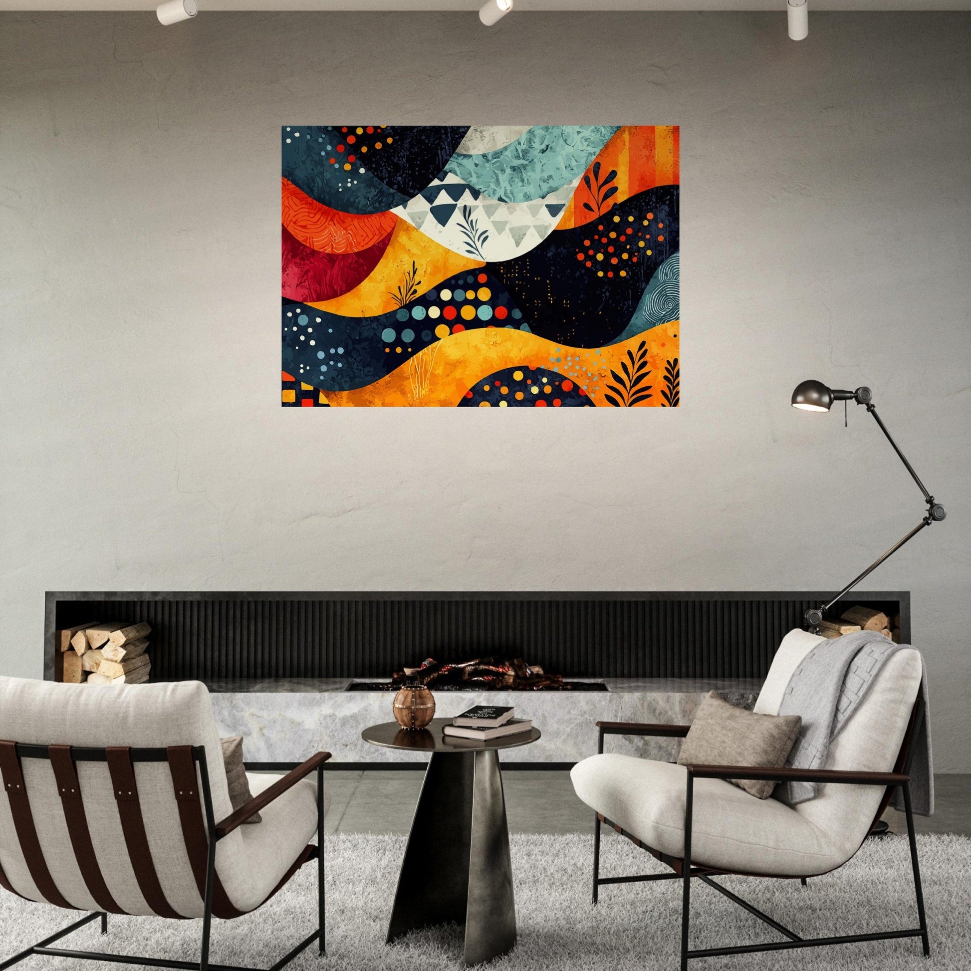 Colorful modern pattern poster - Sillystroke