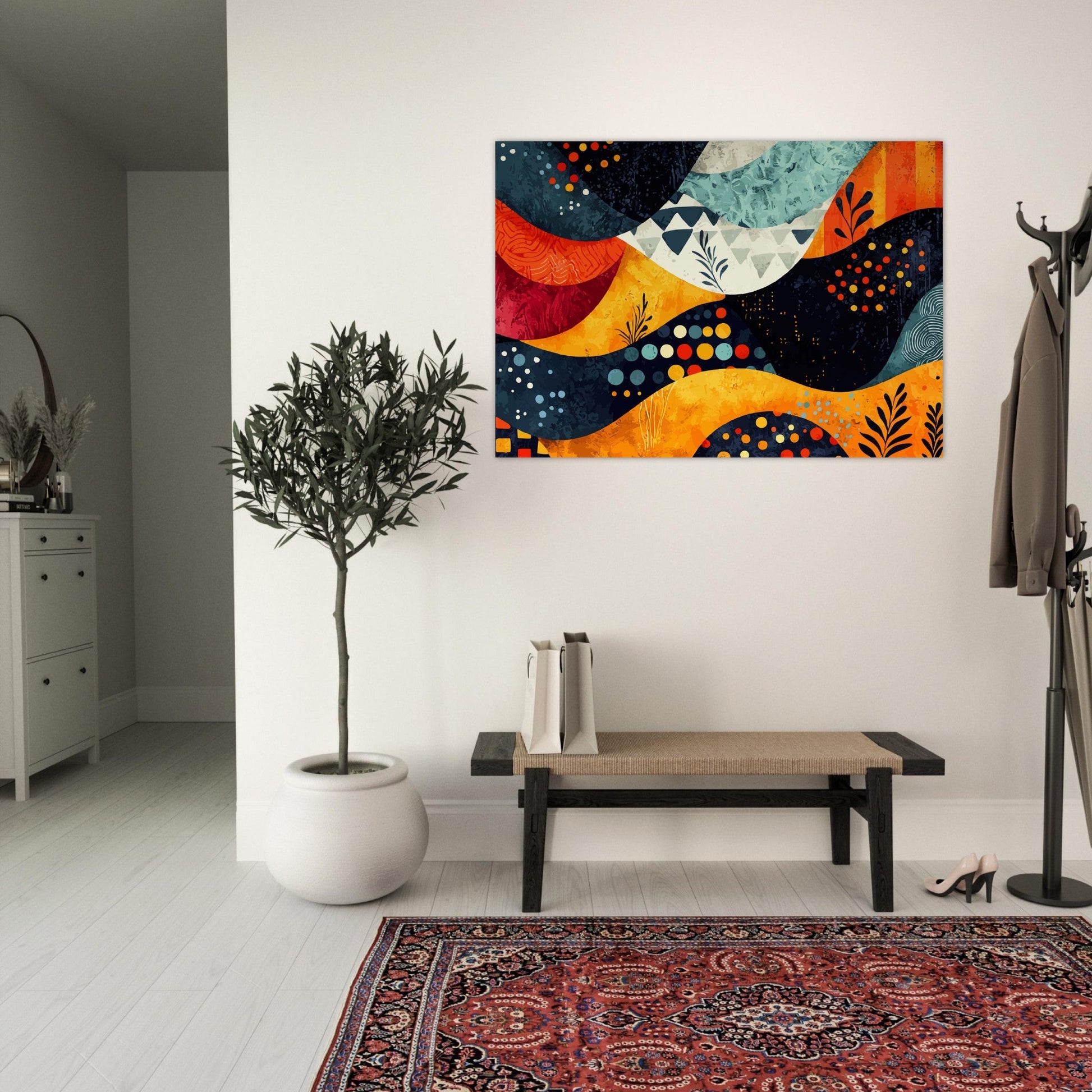 Colorful modern pattern poster - Sillystroke