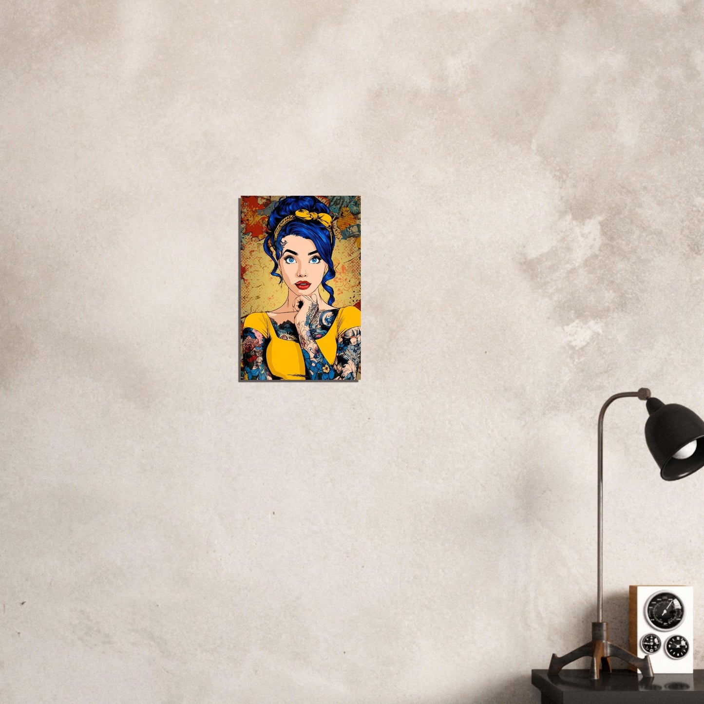 Comic Pop Art Tattoo Girl Poster - Sillystroke