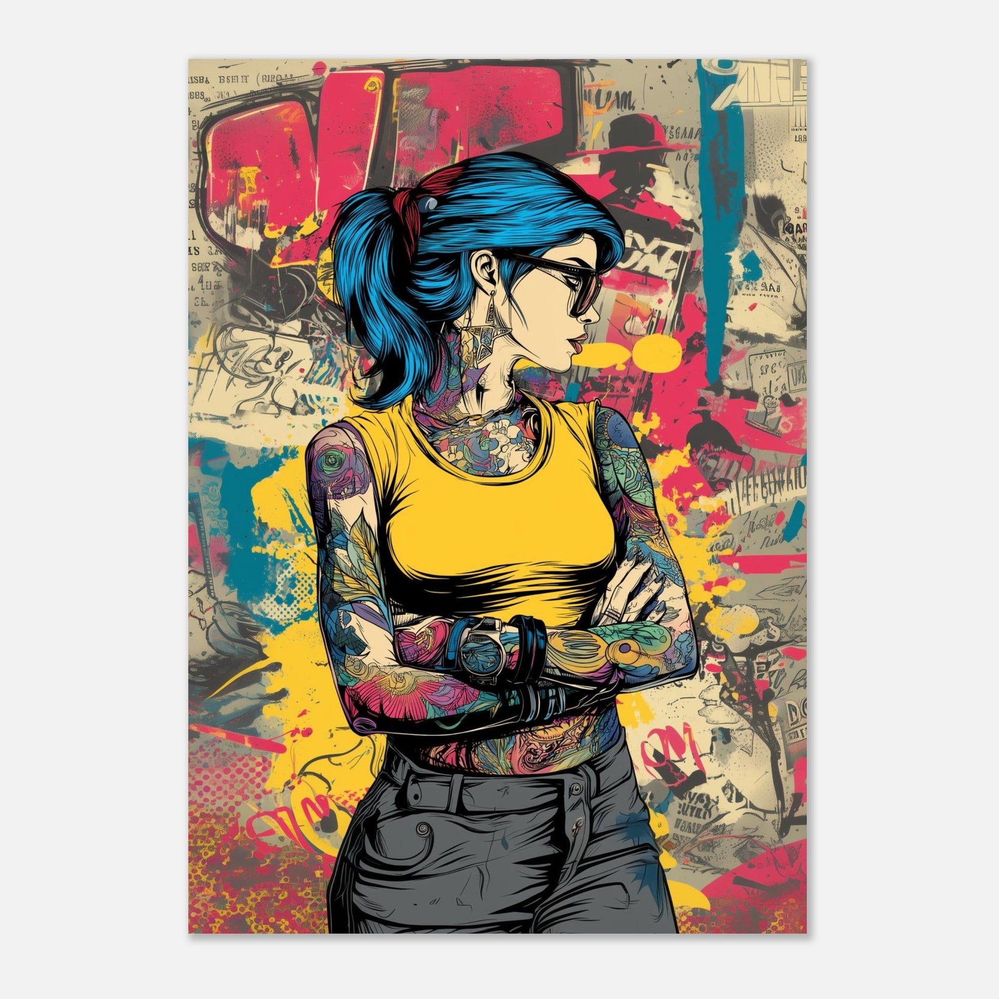 Edgy Pop - Up Graffiti Art Poster - Sillystroke