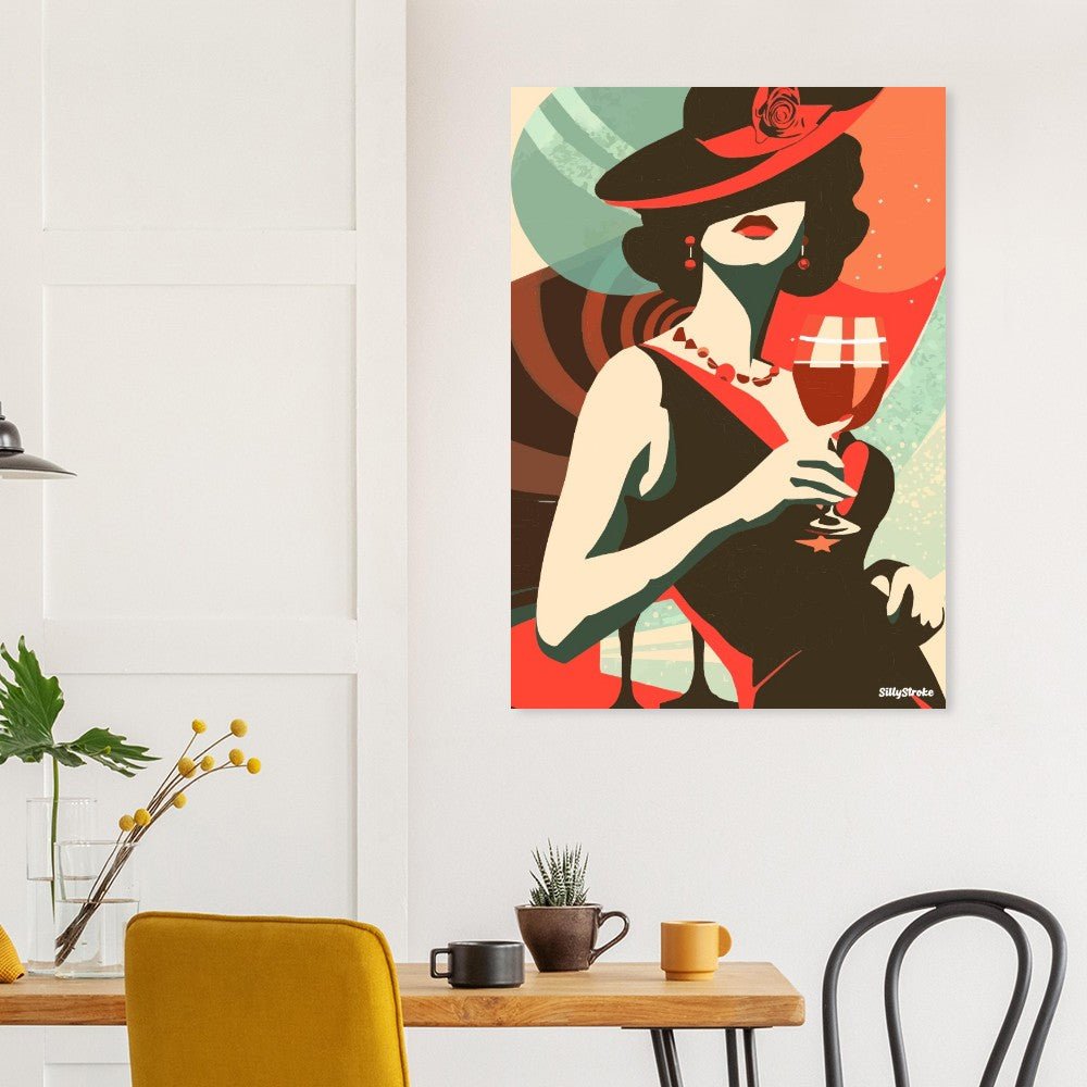 Elegant woman retro poster - Sillystroke