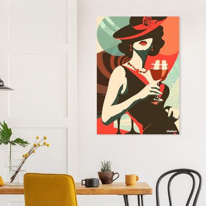 Elegant woman retro poster - Sillystroke