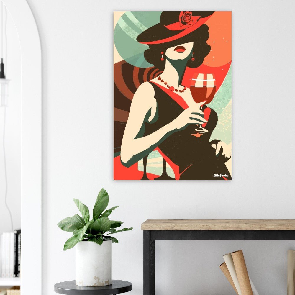 Elegant woman retro poster - Sillystroke