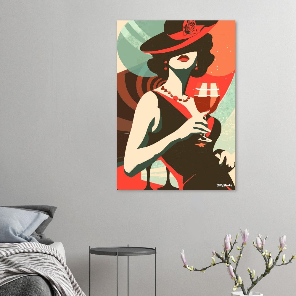 Elegant woman retro poster - Sillystroke