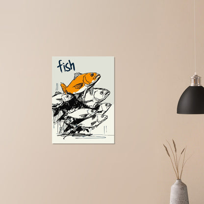 Fish illustration poster - Sillystroke