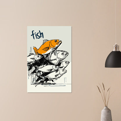 Fish illustration poster - Sillystroke