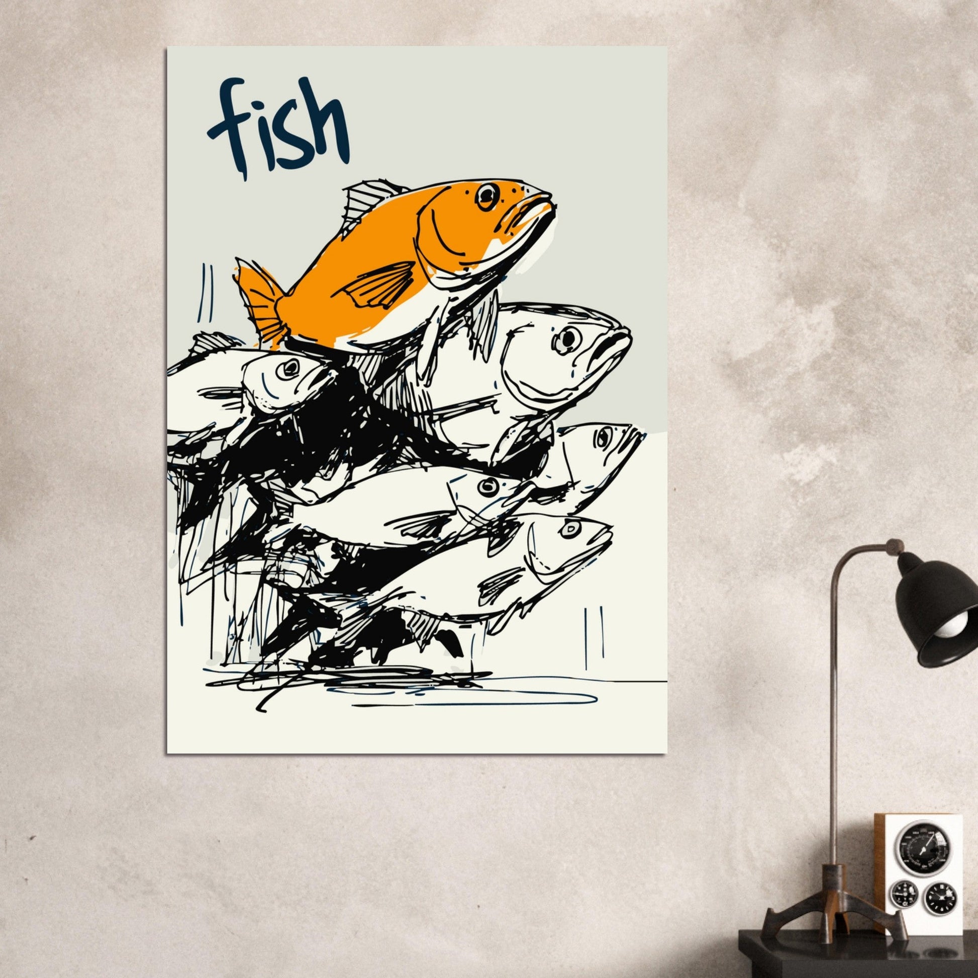 Fish illustration poster - Sillystroke