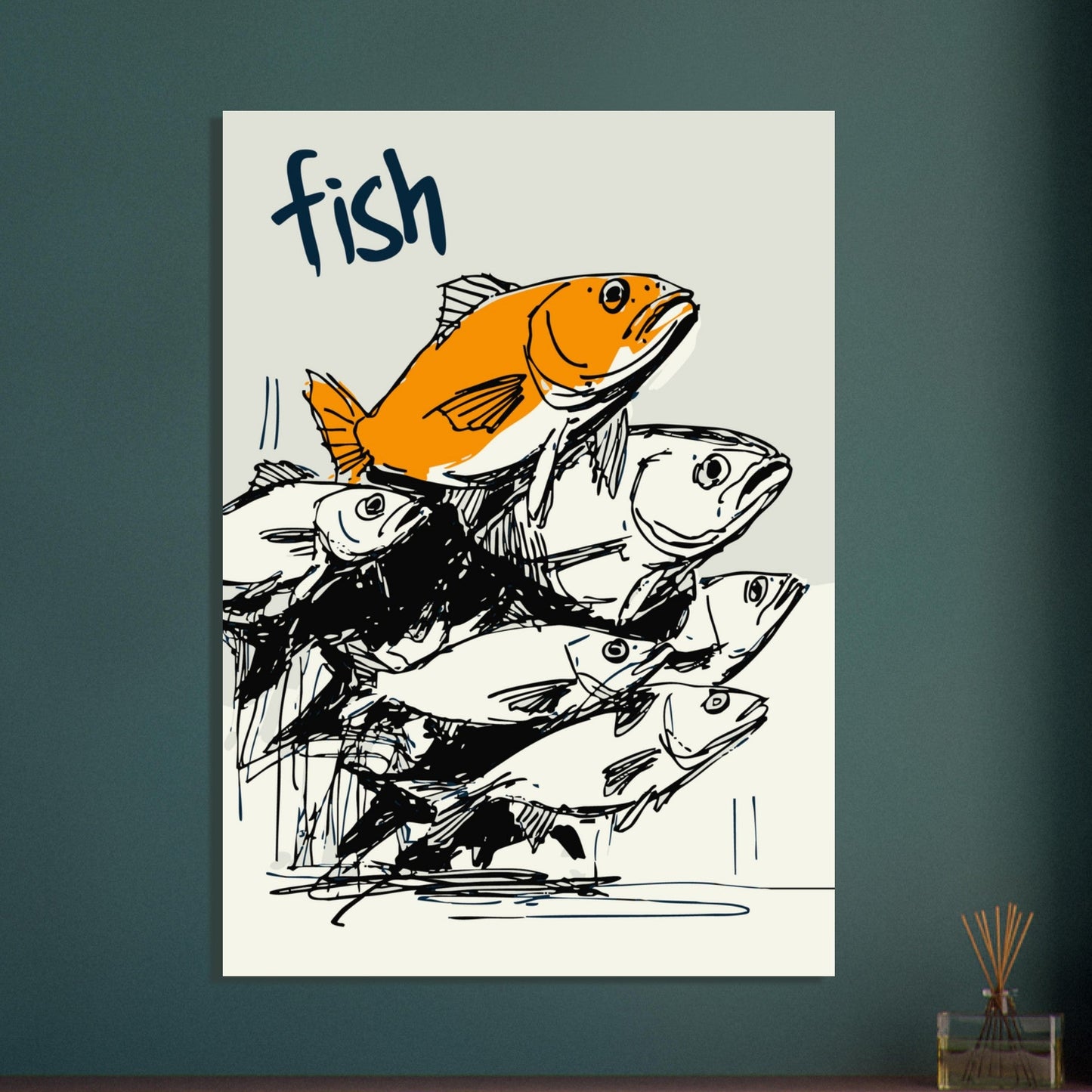 Fish illustration poster - Sillystroke