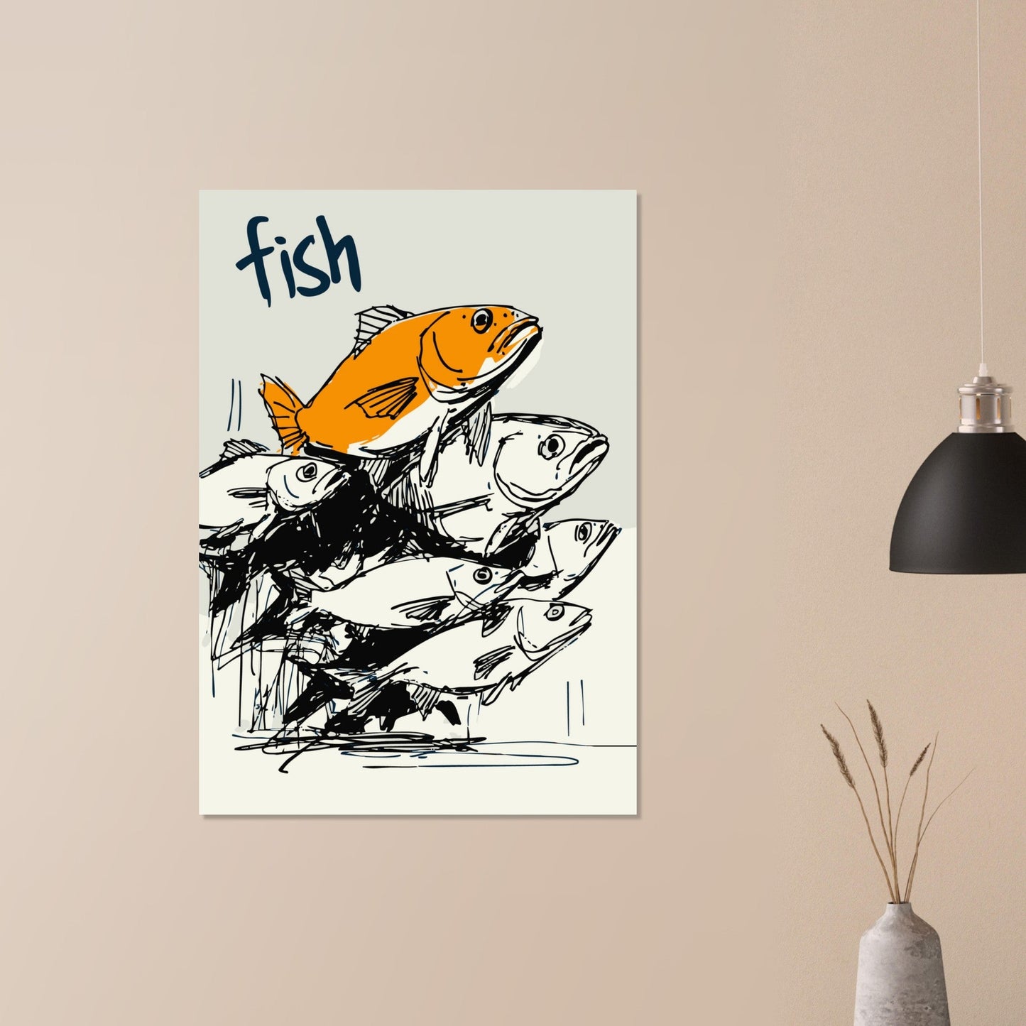 Fish illustration poster - Sillystroke