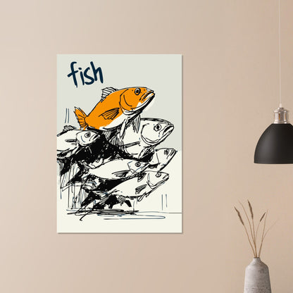 Fish illustration poster - Sillystroke