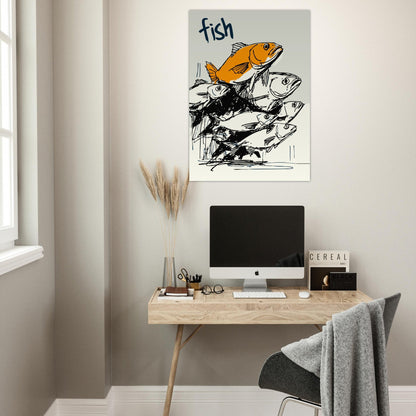 Fish illustration poster - Sillystroke