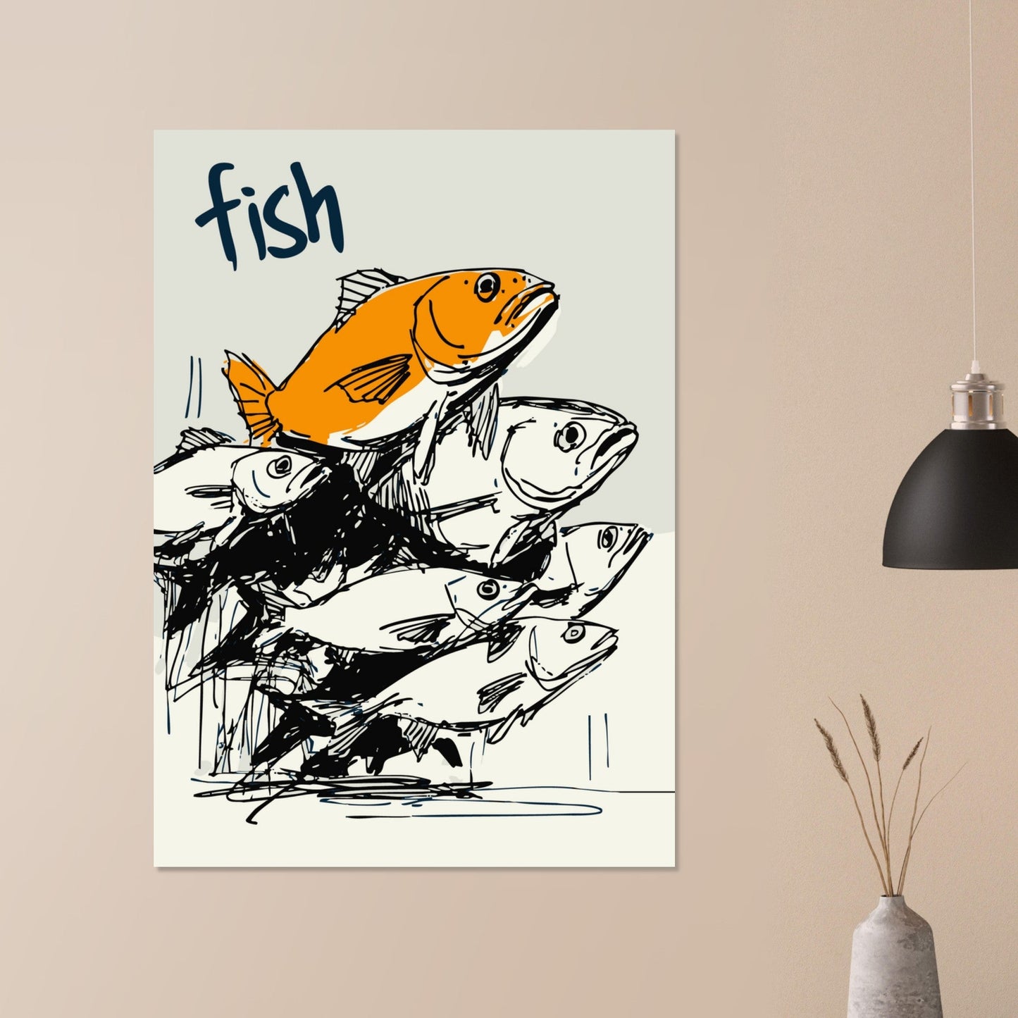 Fish illustration poster - Sillystroke