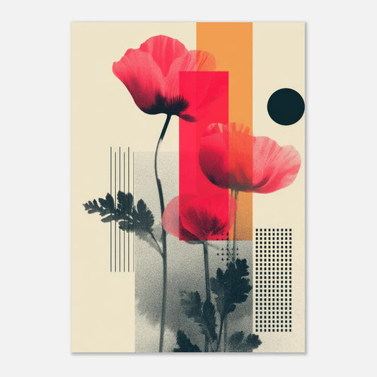 Flower bauhaus poster - Sillystroke