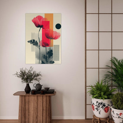 Flower bauhaus poster - Sillystroke