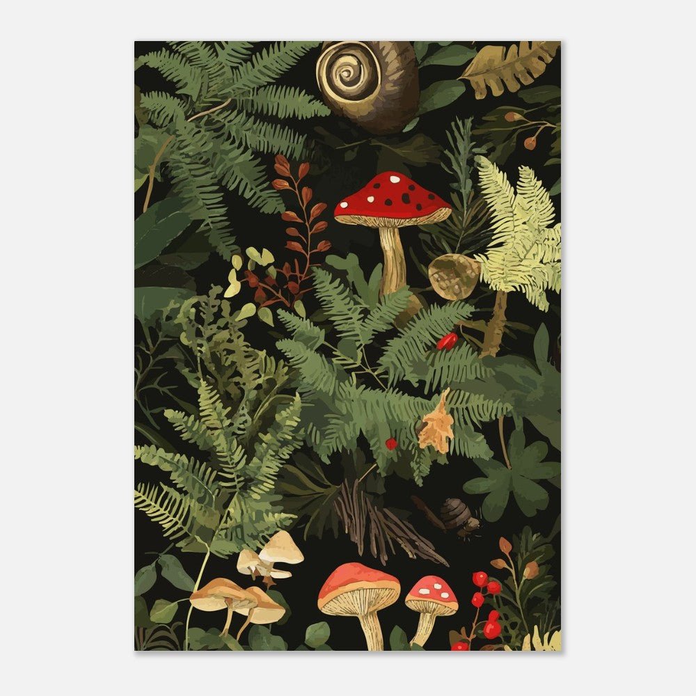 Forest mushroom poster - Sillystroke