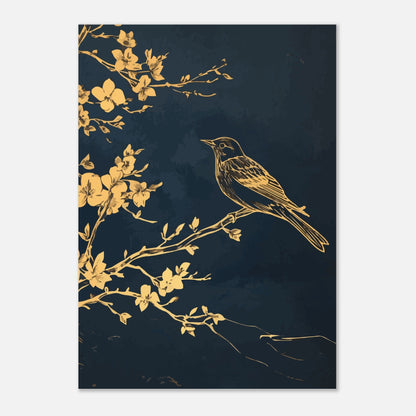 Golden bird poster - Sillystroke