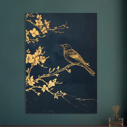 Golden bird poster - Sillystroke