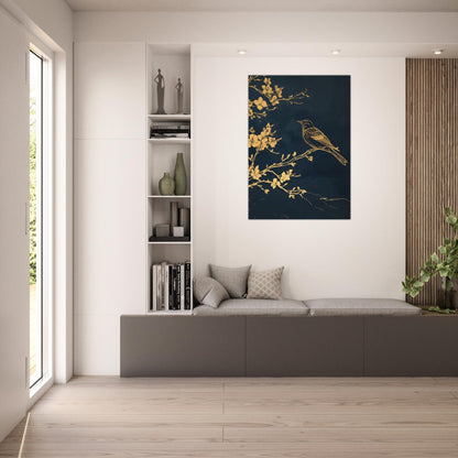Golden bird poster - Sillystroke