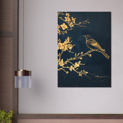 Golden bird poster - Sillystroke