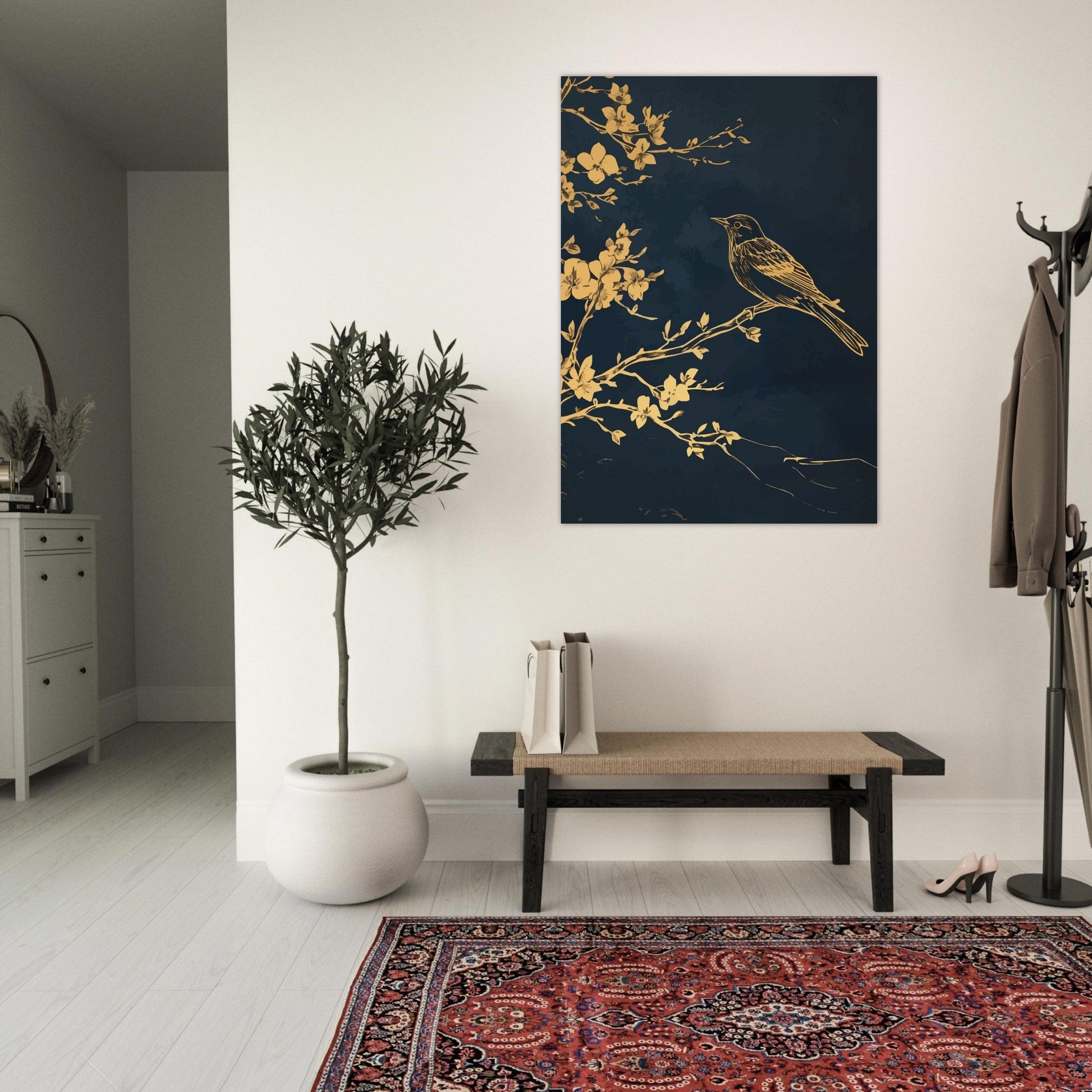Golden bird poster - Sillystroke