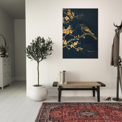 Golden bird poster - Sillystroke