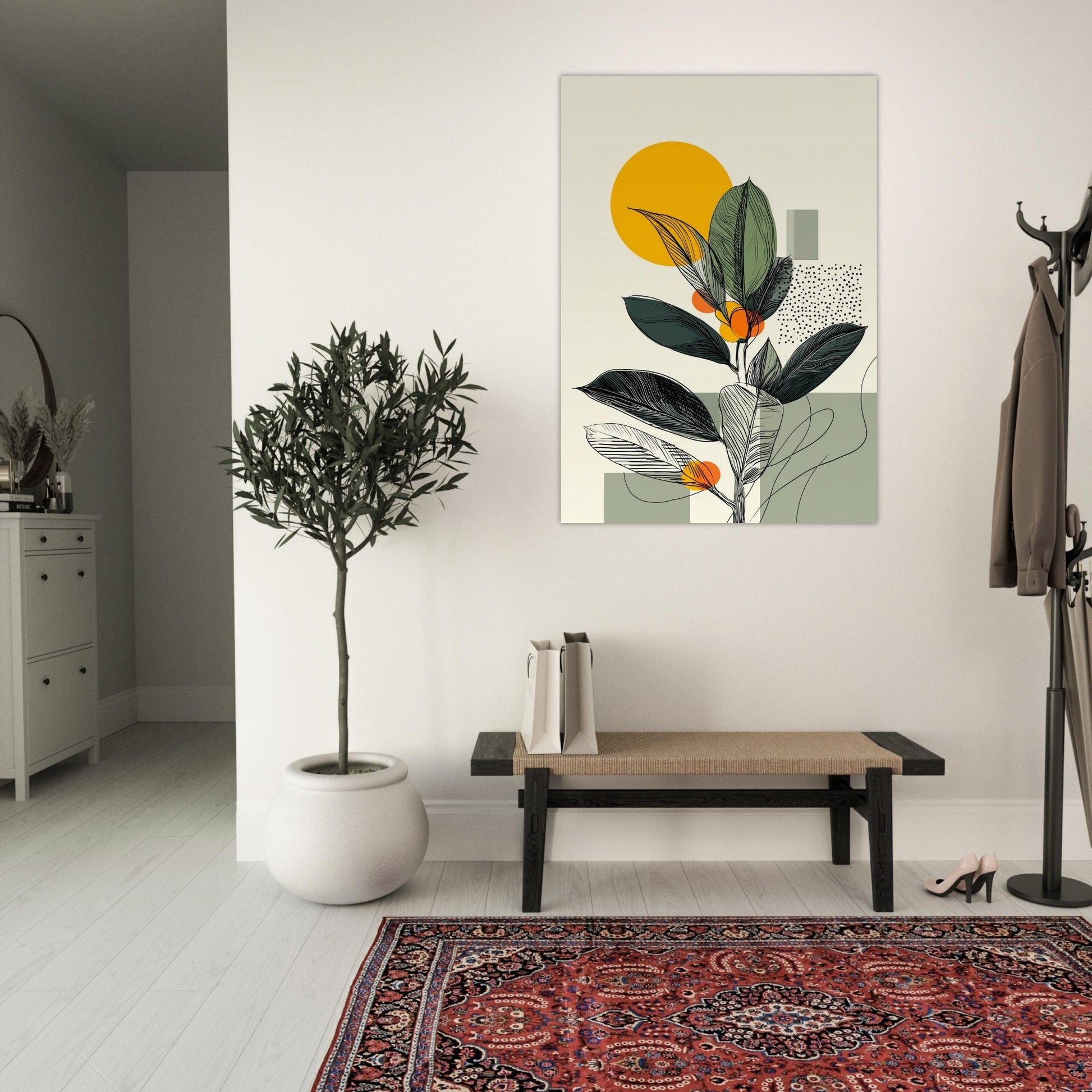 Green leaves illustration poster - Sillystroke