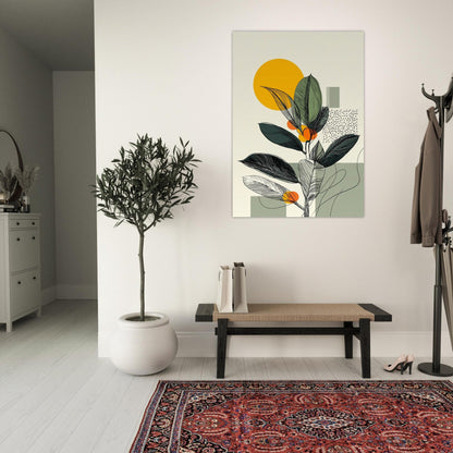 Green leaves illustration poster - Sillystroke