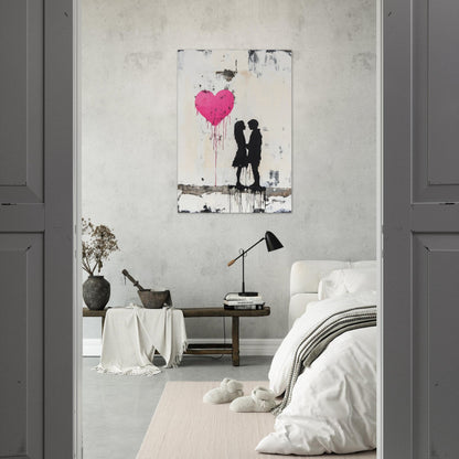 Heart balloon love poster - Sillystroke
