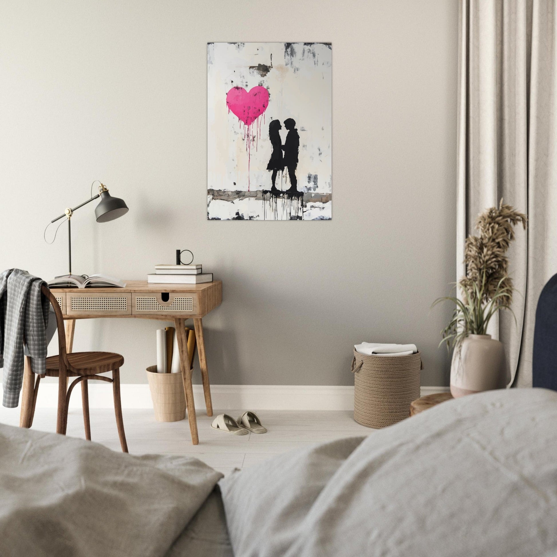 Heart balloon love poster - Sillystroke