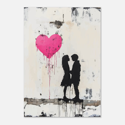 Heart balloon love poster - Sillystroke