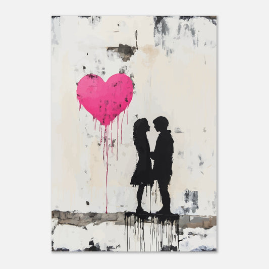 Heart balloon love poster - Sillystroke