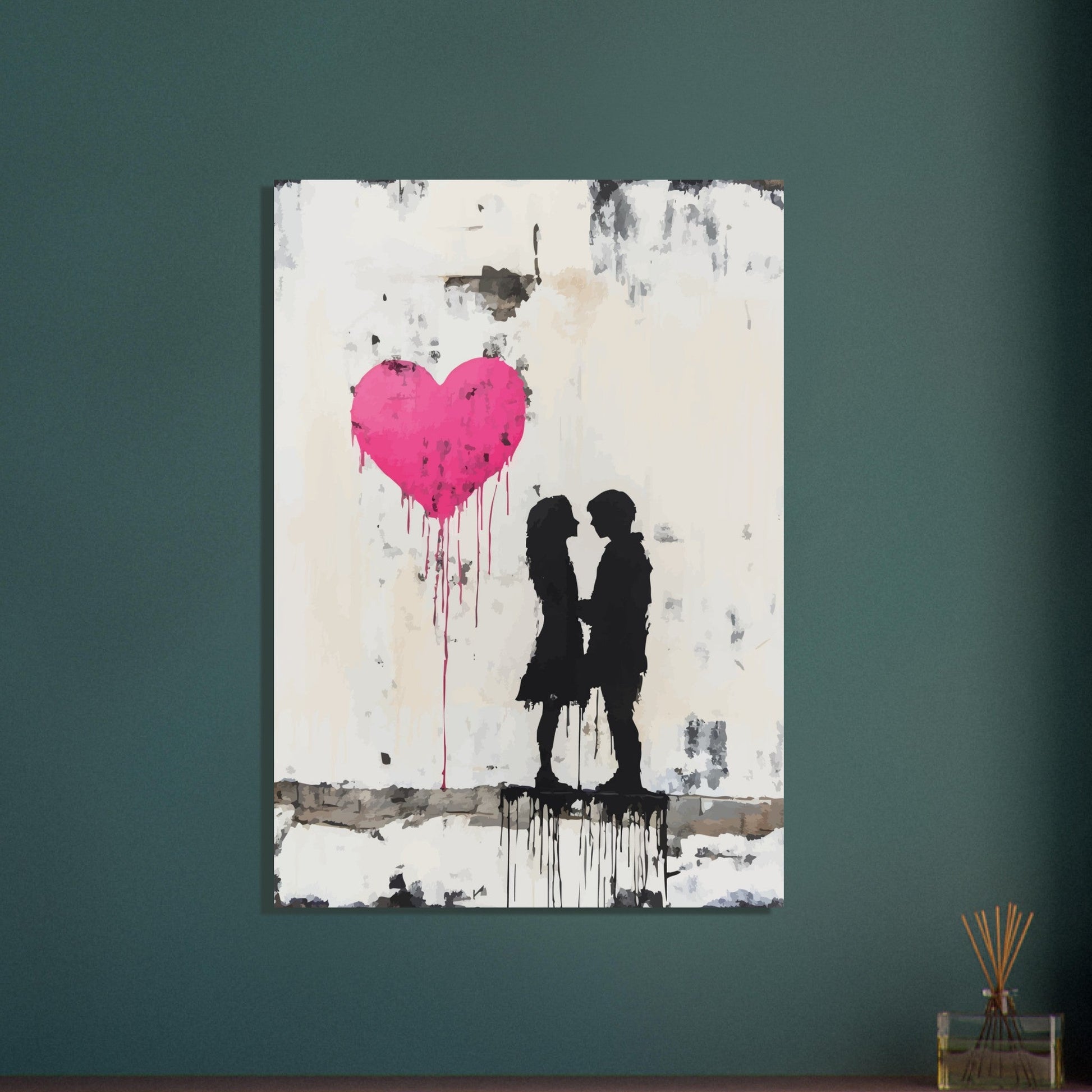 Heart balloon love poster - Sillystroke