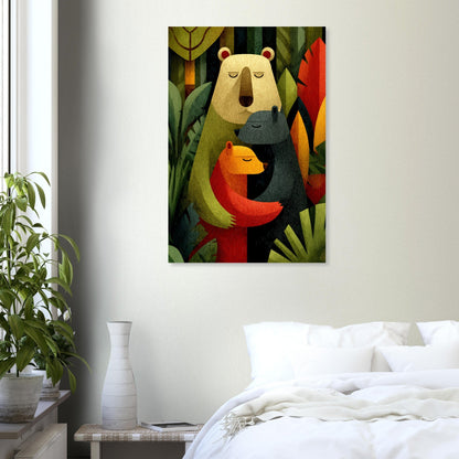 Heartwarming Bear Family Poster - Sillystroke