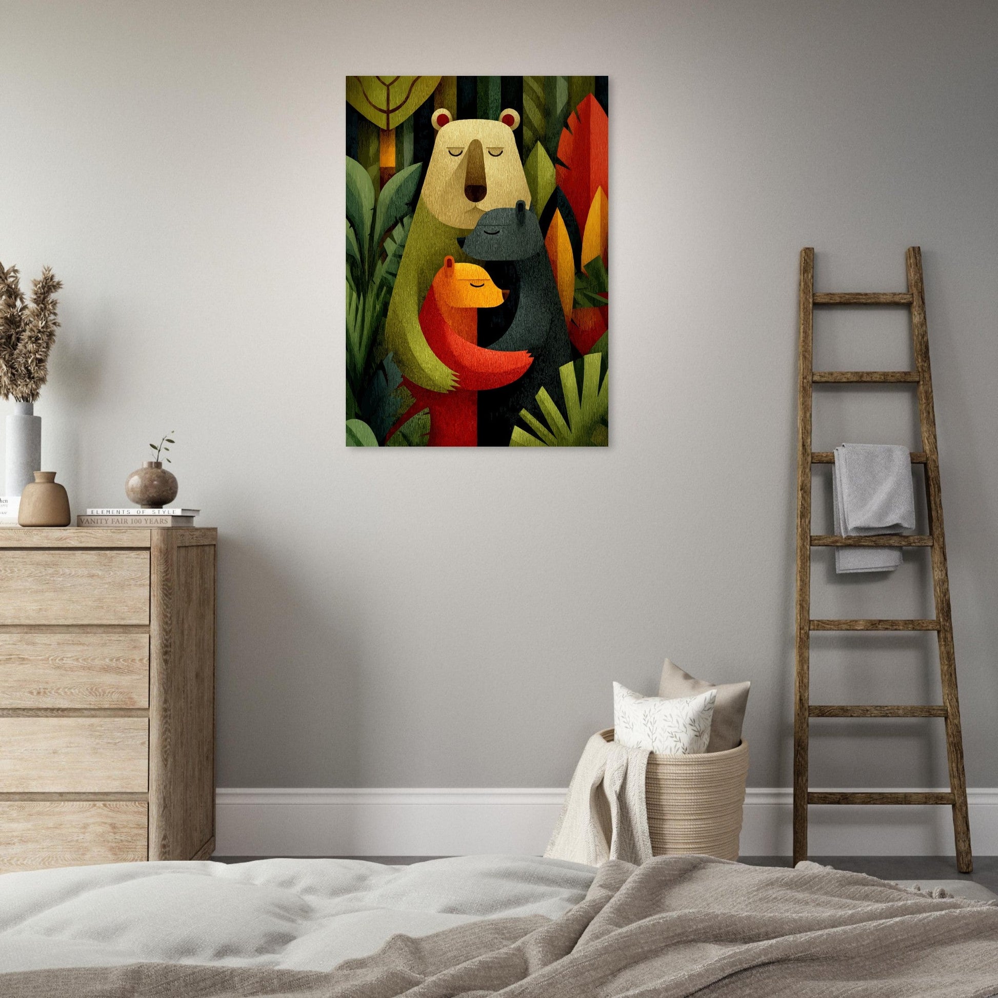 Heartwarming Bear Family Poster - Sillystroke