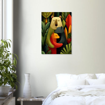 Heartwarming Bear Family Poster - Sillystroke