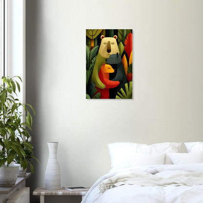 Heartwarming Bear Family Poster - Sillystroke