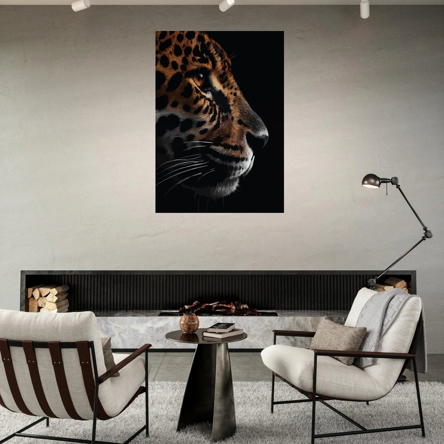 Leopard in focus poster - Sillystroke